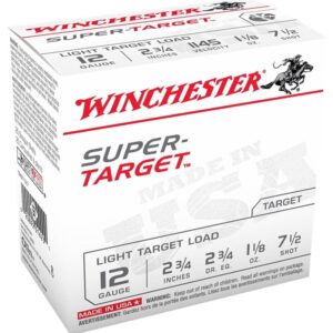 250rds - 12 Gauge Winchester Super Target 2 3/4" 1 1/8oz. 2 3/4 Dram #7 1/2 Shot Ammo