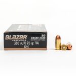1000rds - 380 Auto Blazer Brass 95gr. FMJ Ammo
