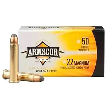 500rds – 22 WMR Precision 40gr. JHP Ammo