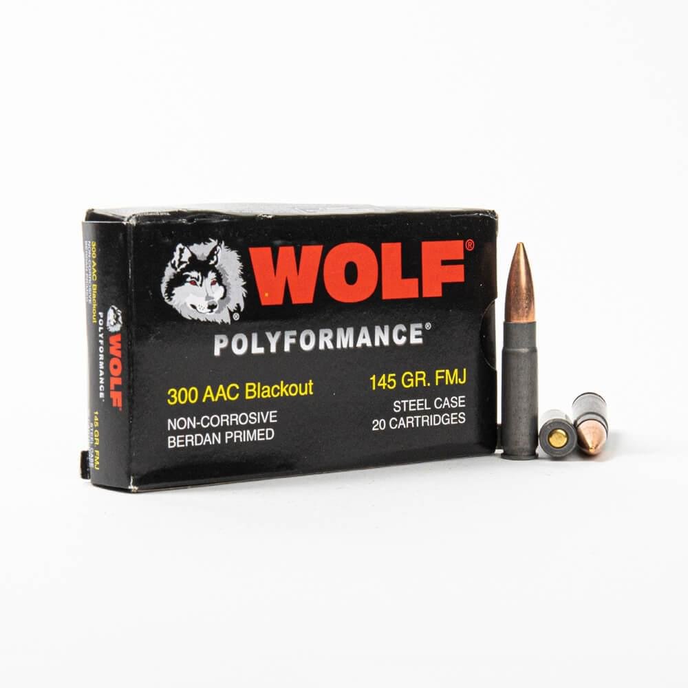 500rds – 300 AAC Blackout Wolf 145gr. FMJ Ammo