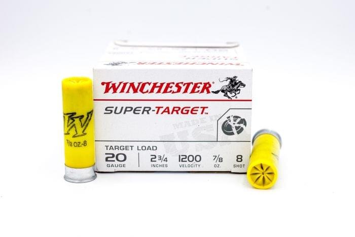 250rds – 20 Gauge Winchester Super Target 2-3/4" 7/8oz. #7.5 Shot Ammo